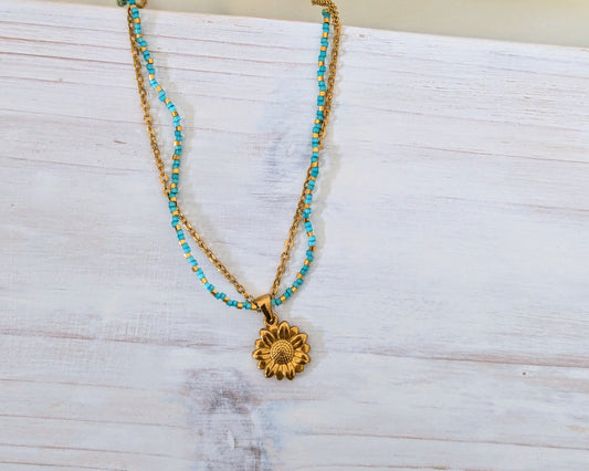 Sunflower Necklace